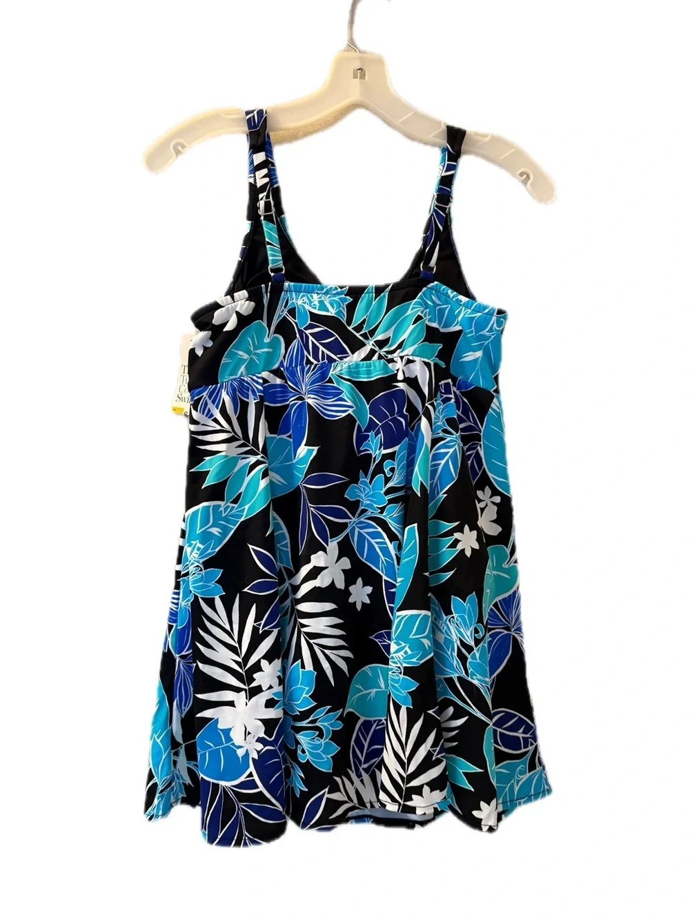 Women’s Croft & Barrow Blue Floral One Piece Swim Dress - Size 14 - NWT